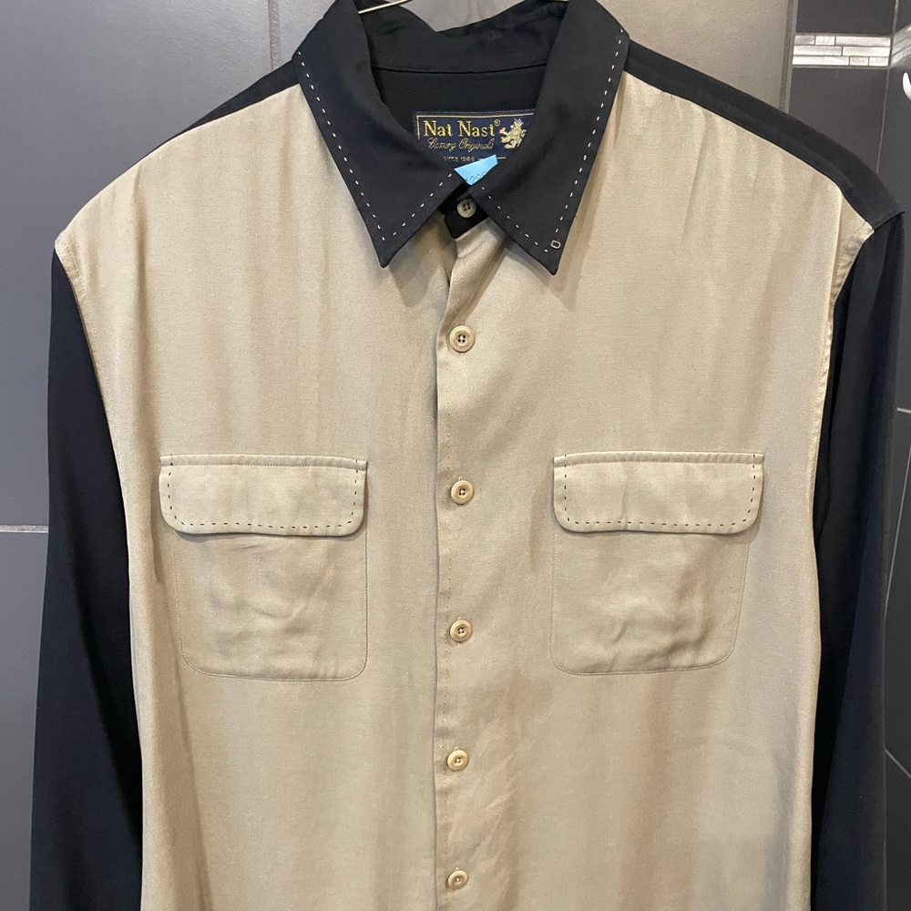 long sleeve silk shirt